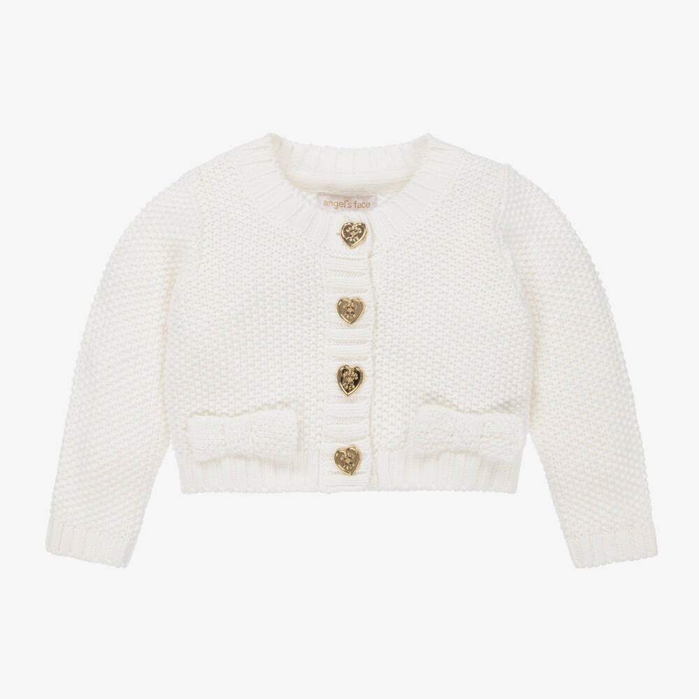 Angel's Face-Girls Ivory Cotton Knit Sweater | Childrensalon Outlet