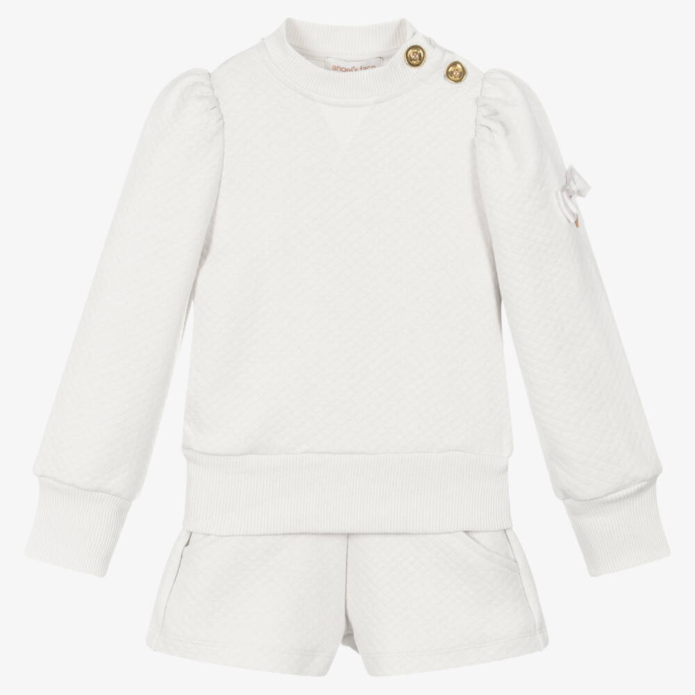 Angel's Face-Girls Ivory Cotton Outfit Set | Childrensalon Outlet