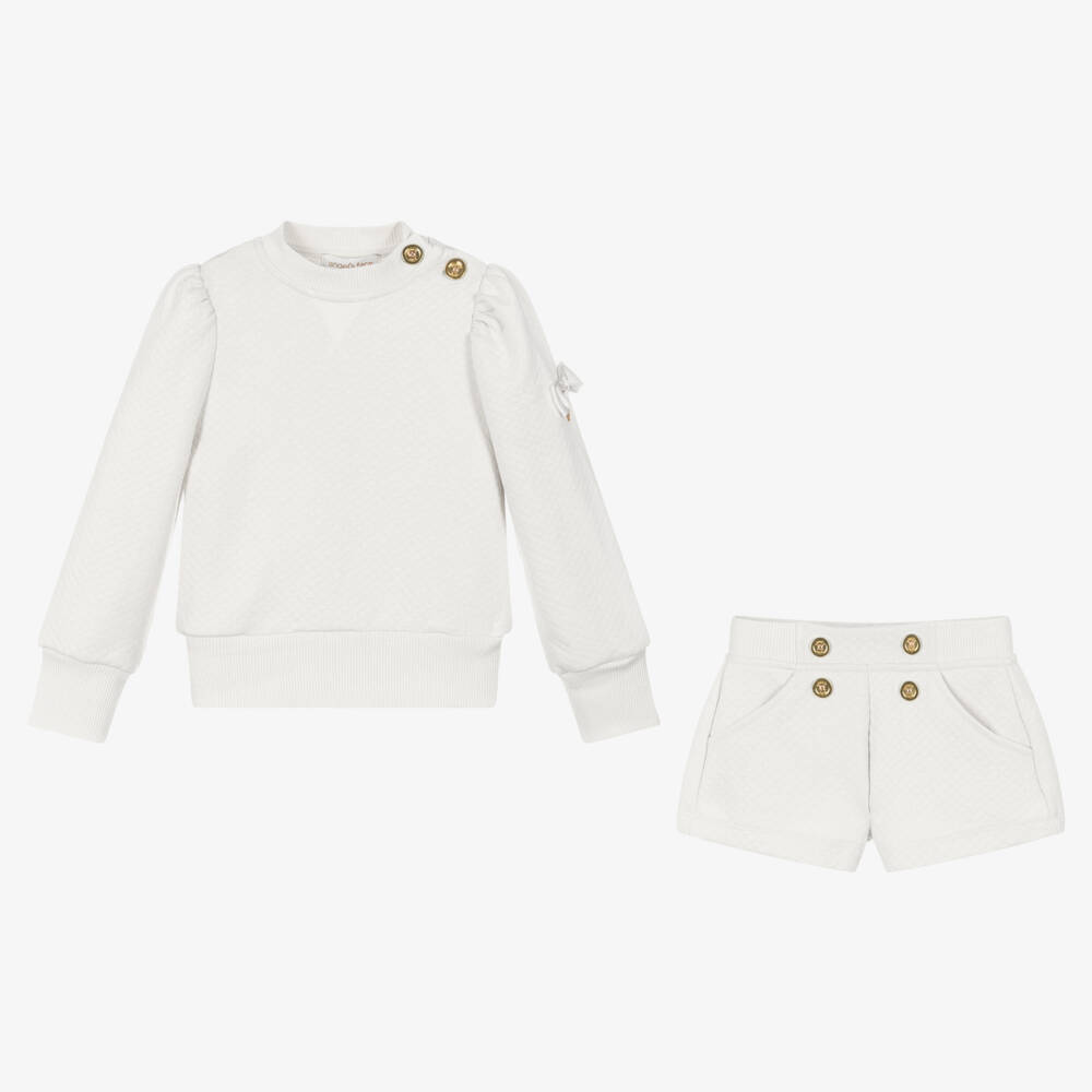 Angel's Face-Girls Ivory Cotton Outfit Set | Childrensalon Outlet