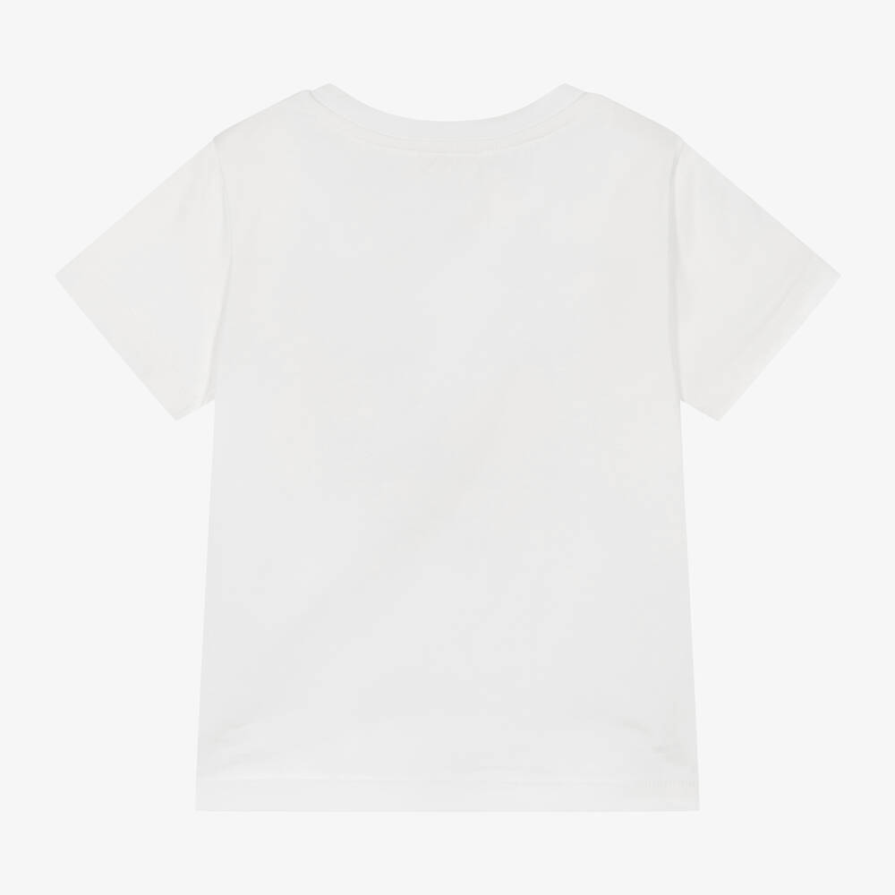 Angel's Face - Girls Ivory Cotton Sequin T-Shirt