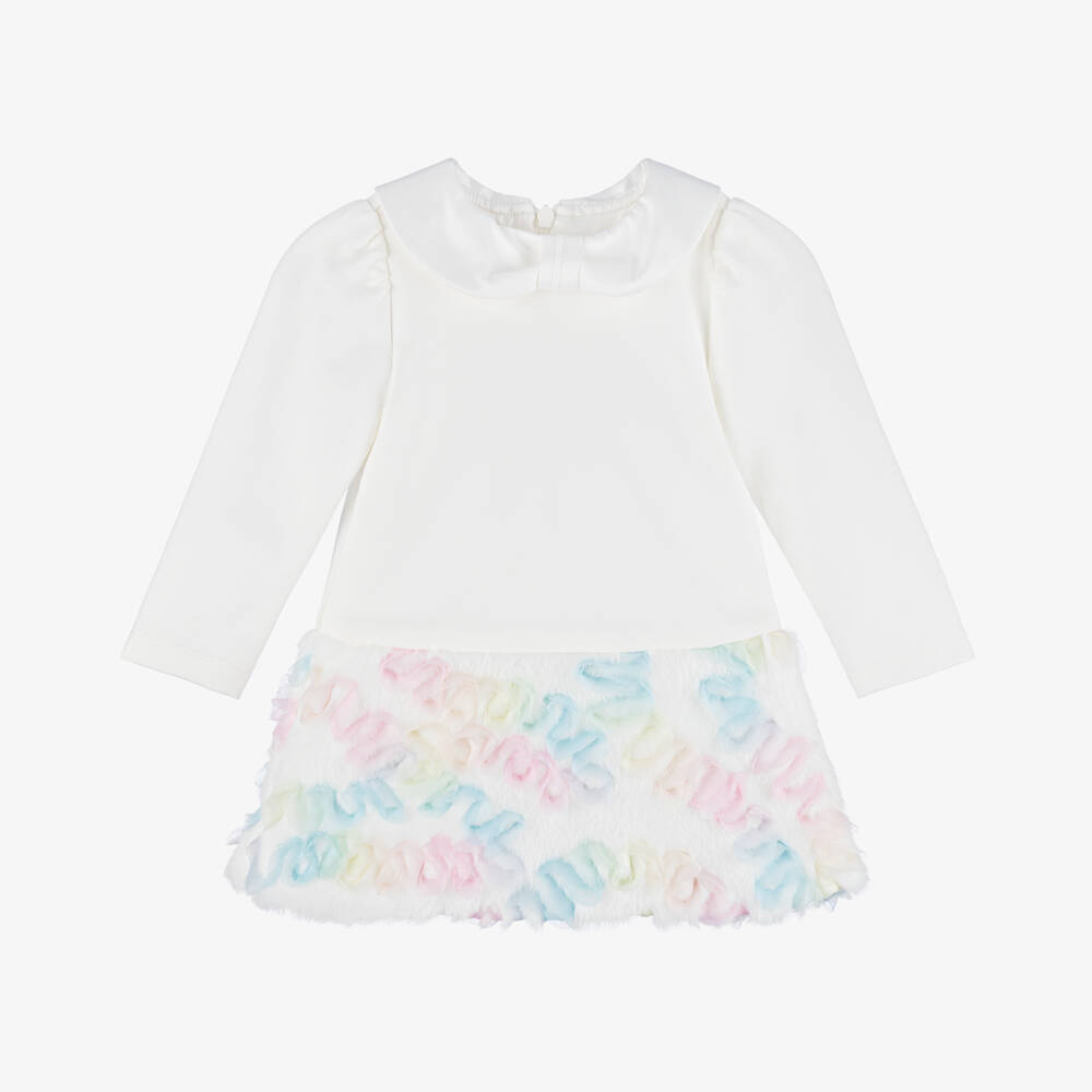 Angel's Face-Girls Ivory Faux Fur Dress | Childrensalon Outlet