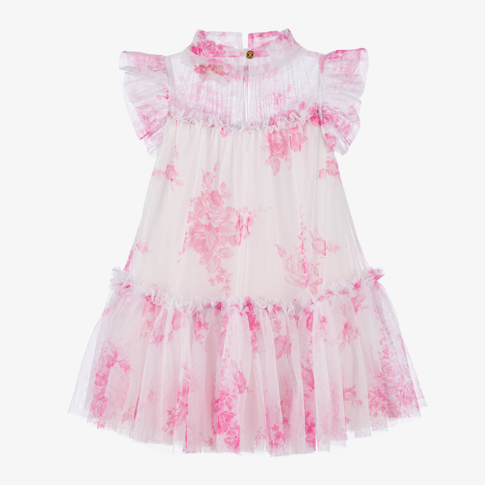 Angel's Face-Girls Ivory Floral Tulle Ensemble | Childrensalon Outlet