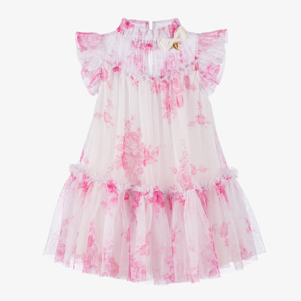 Angel's Face-Кремовый цветочный комплект из тюля для девочек | Childrensalon Outlet