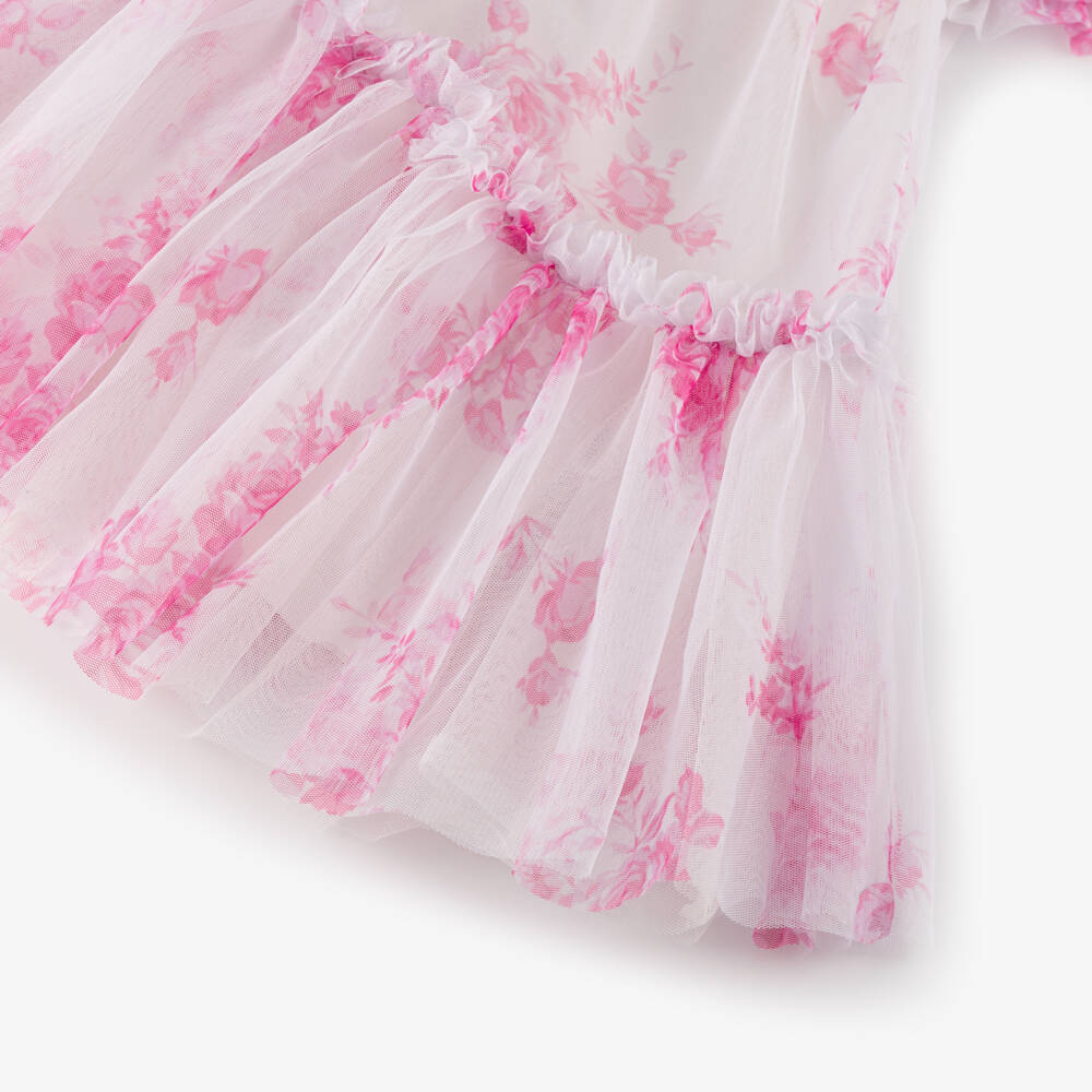 Angel's Face-Girls Ivory Floral Tulle Ensemble | Childrensalon Outlet