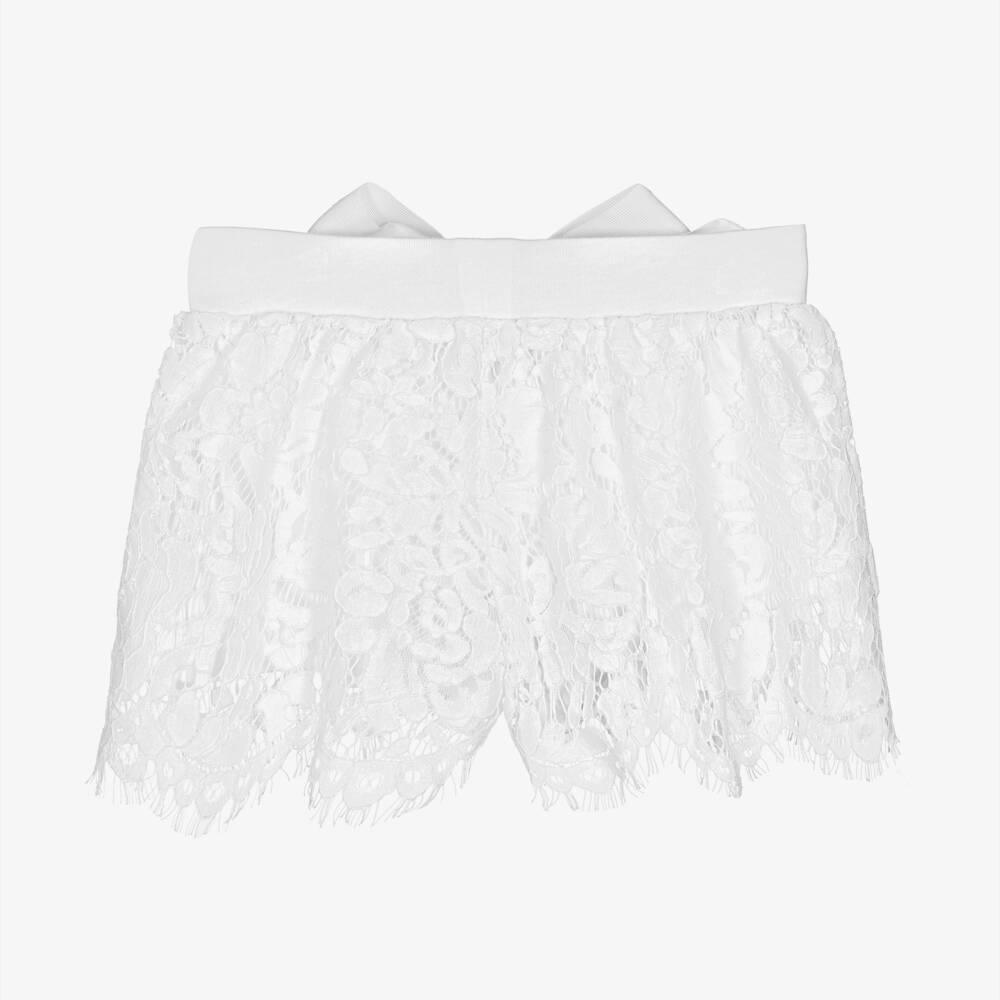 Angel's Face-Girls Ivory Lace Cotton Shorts | Childrensalon Outlet
