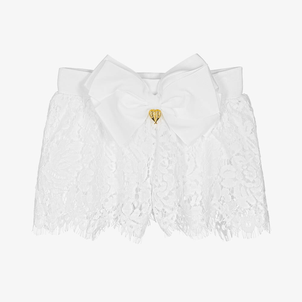 Angel's Face-Girls Ivory Lace Cotton Shorts | Childrensalon Outlet
