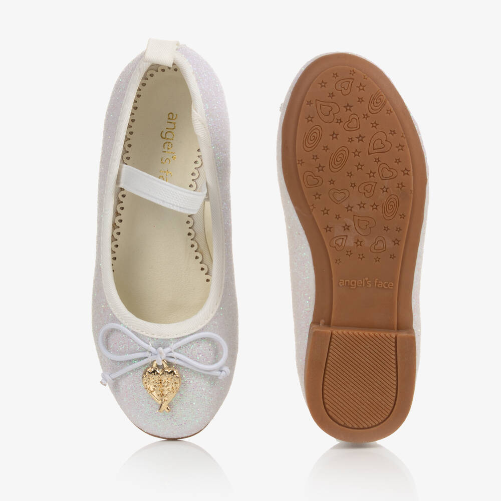 Angel's Face-Кремовые блестящие балетки для девочек | Childrensalon Outlet