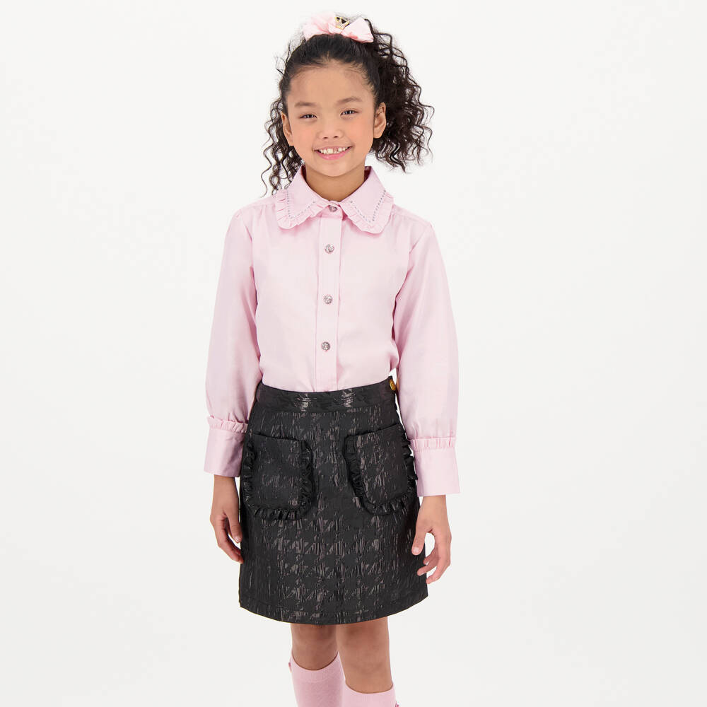 Angel's Face-Girls Light Pink Diamanté Shirt | Childrensalon Outlet