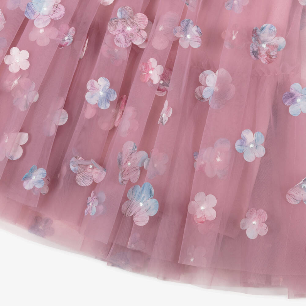 Angel's Face-Girls Lilac Pink Tulle Flowers Dress | Childrensalon Outlet