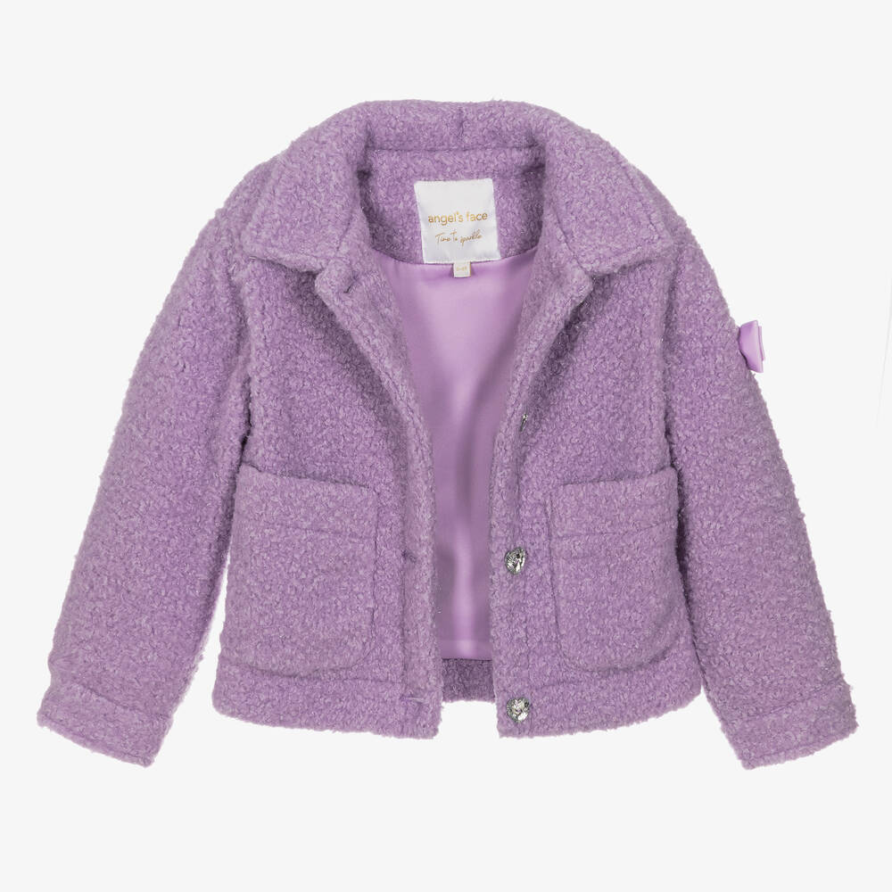 Angel's Face-Girls Lilac Purple Teddy Fleece Jacket | Childrensalon Outlet
