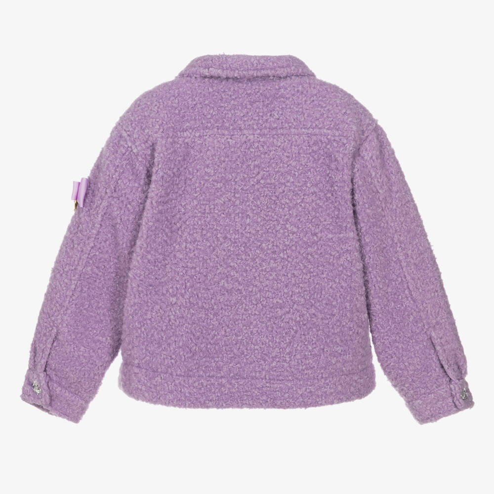 Angel's Face-Girls Lilac Purple Teddy Fleece Jacket | Childrensalon Outlet