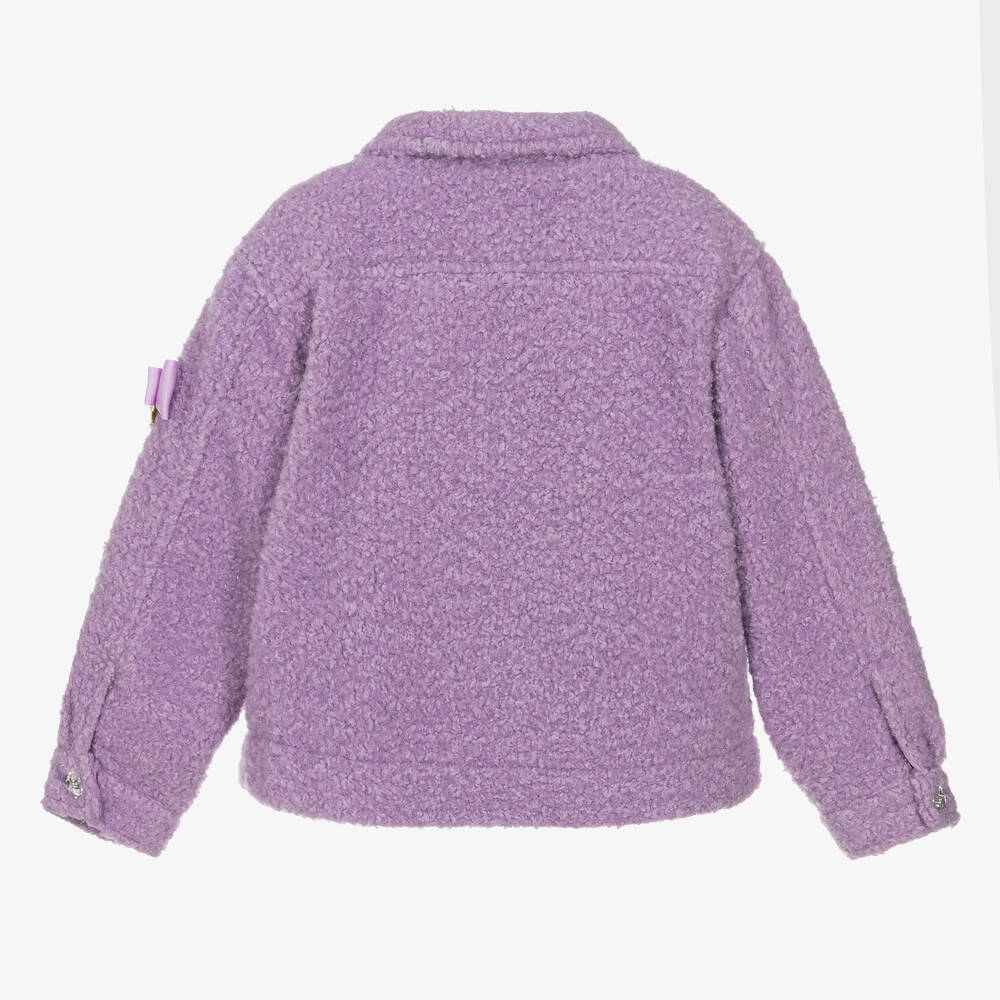 Angel's Face-Girls Lilac Purple Teddy Fleece Jacket | Childrensalon Outlet