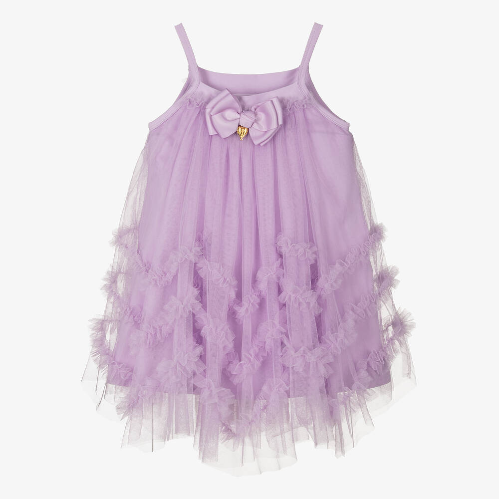 Angel's Face-Girls Lilac Purple Tulle Dress | Childrensalon Outlet