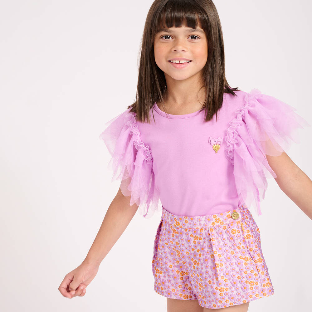 treatürself    tulle frill jersey Myrtle Heart Tulle Dress Tea Rose – Angel's Face