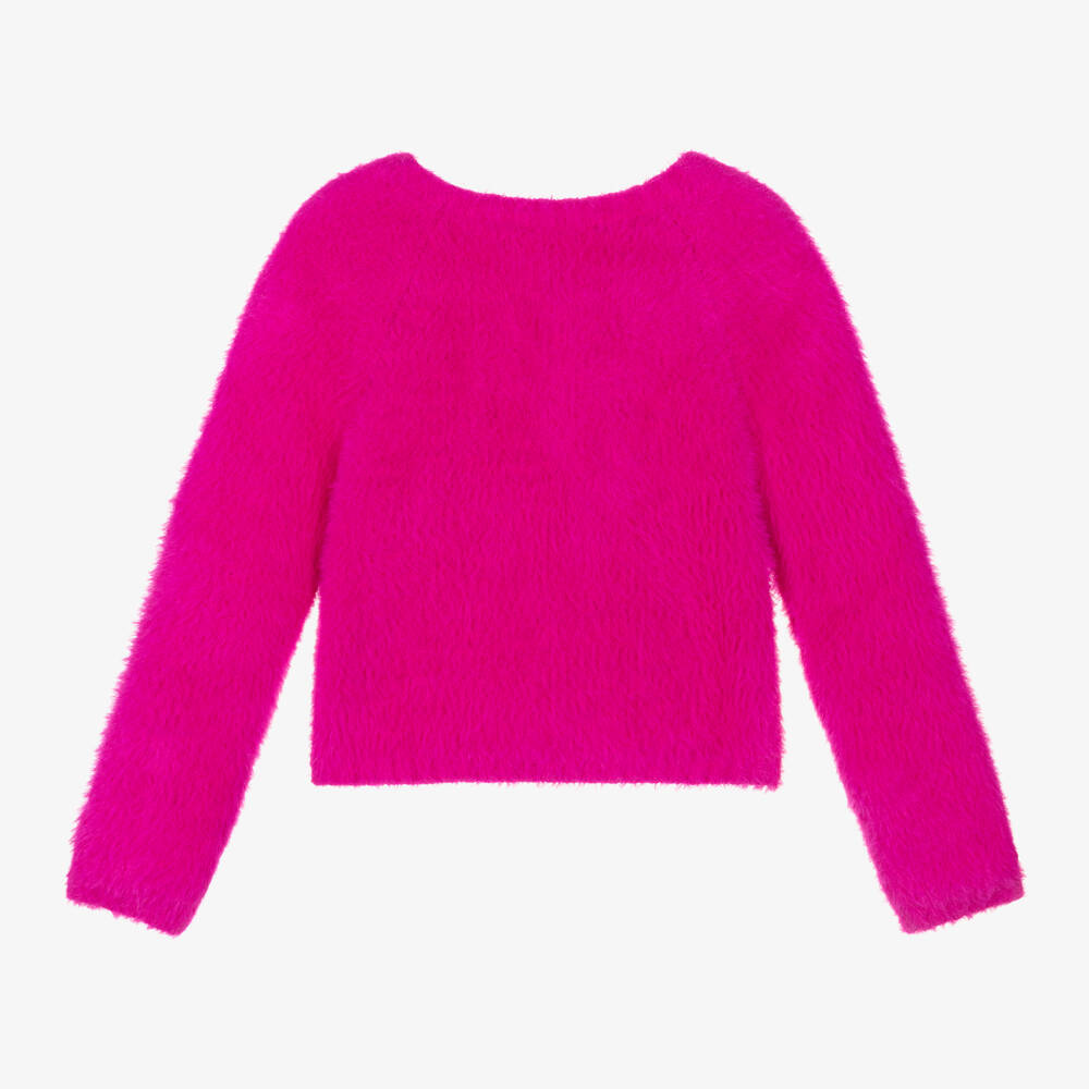 Angel's Face-Girls Magenta Fuzzy Knit Jumper | Childrensalon Outlet