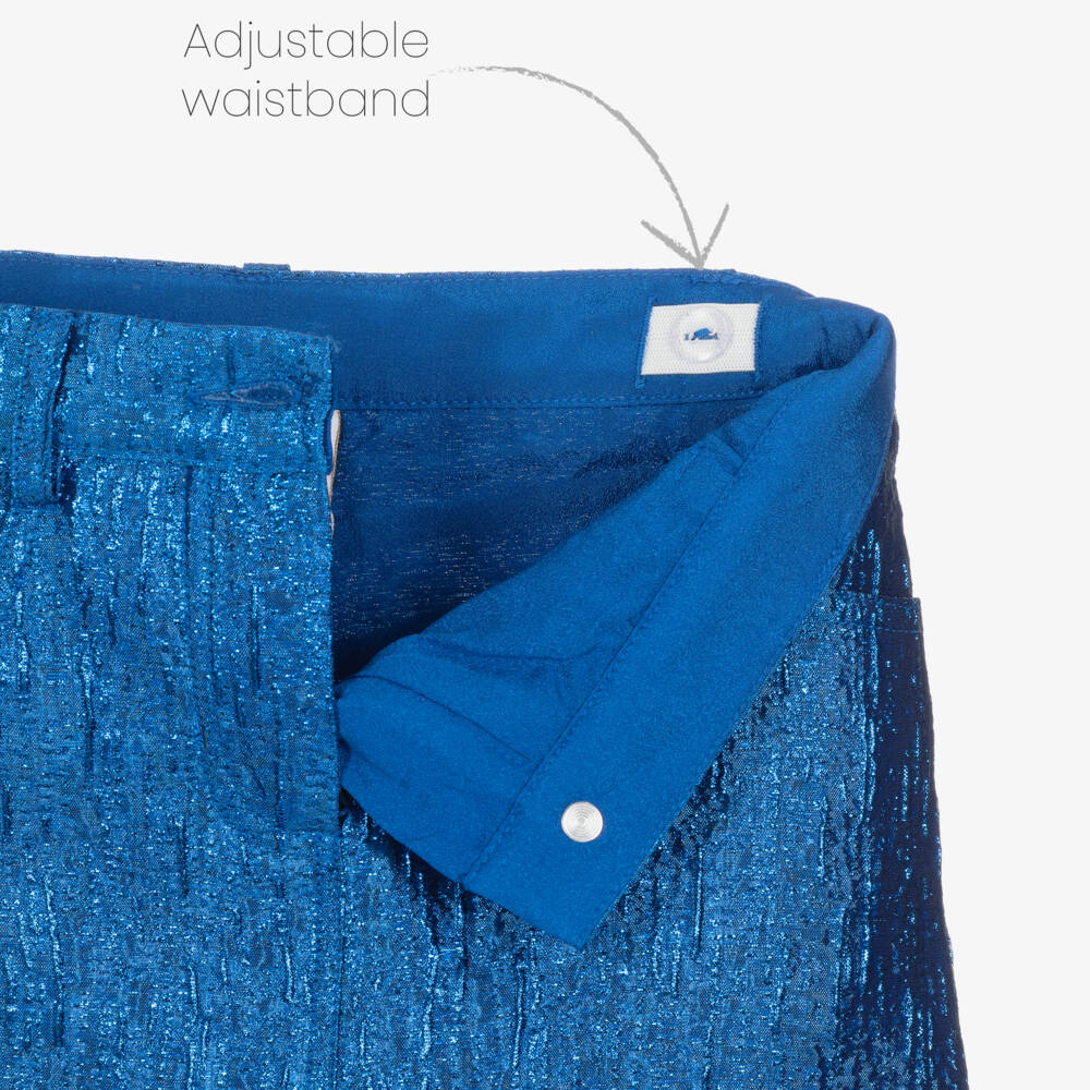 Angel's Face-Girls Metallic Blue Jacquard Skirt | Childrensalon Outlet