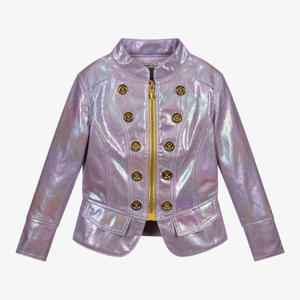 Angel's Face - Violette Jacke in Metallic-Optik (M) | Childrensalon