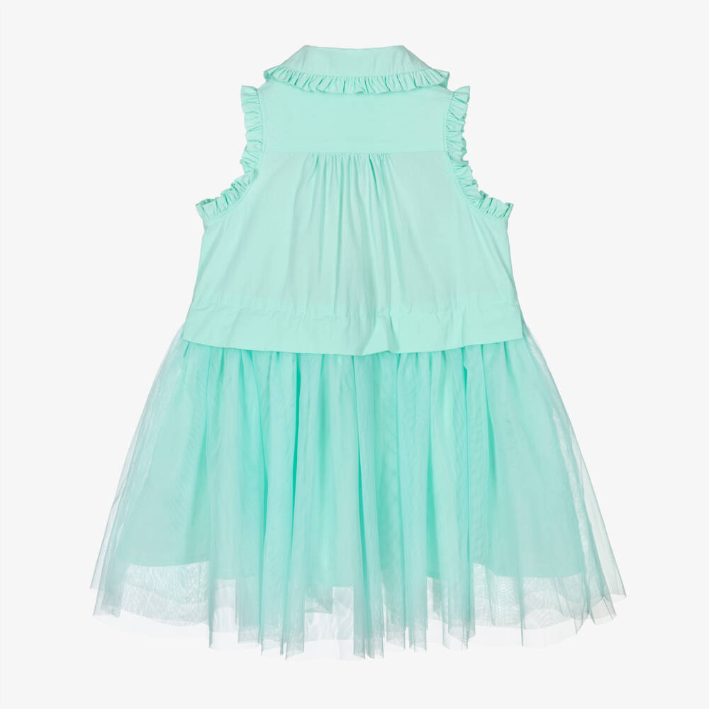 Angel's Face-Girls Mint Green Cotton & Tulle Dress | Childrensalon Outlet