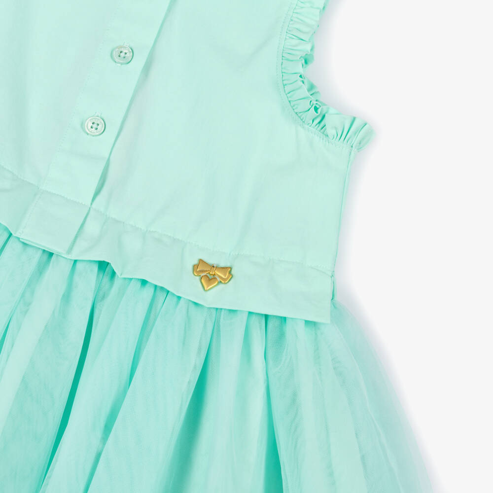 Angel's Face-Girls Mint Green Cotton & Tulle Dress | Childrensalon Outlet