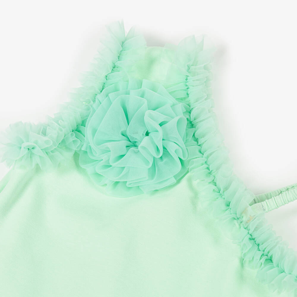 Angel's Face-Girls Mint Ruffle Shoulder Top | Childrensalon Outlet