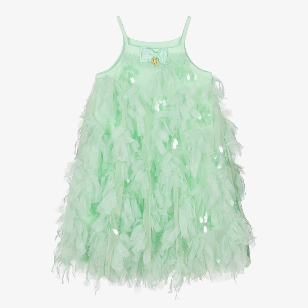 Angel's Face-Girls Mint Tulle & Sparkle Gown | Childrensalon Outlet