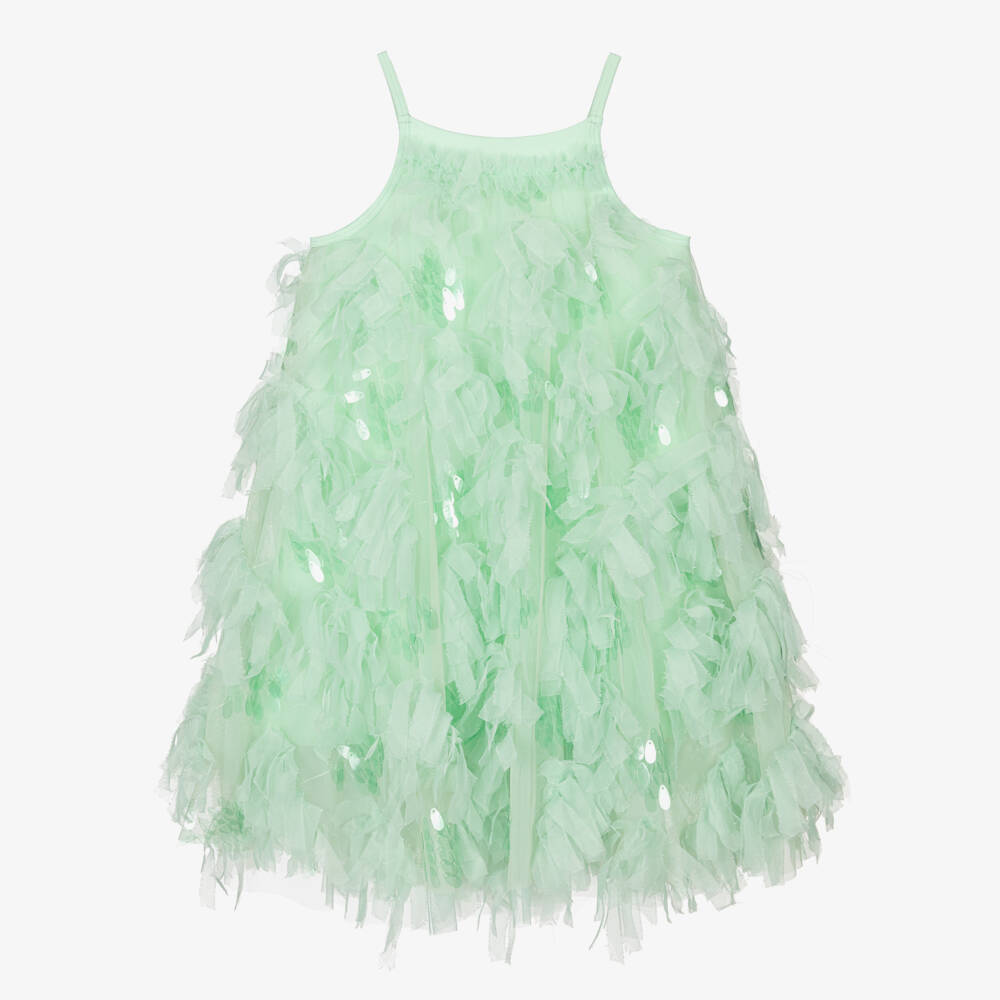 Angel's Face-Girls Mint Tulle & Sparkle Gown | Childrensalon Outlet