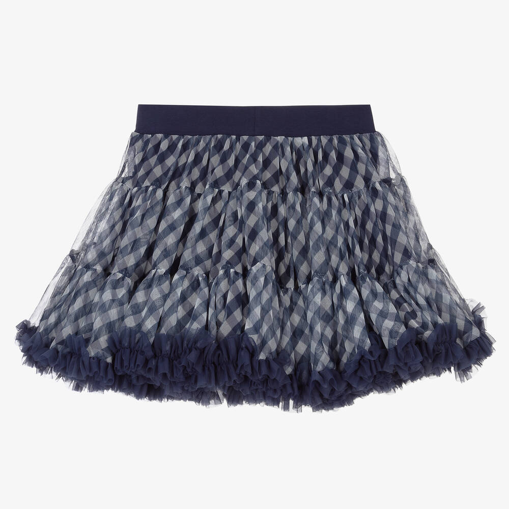Angel's Face-Girls Navy Blue Gingham Tutu Skirt | Childrensalon Outlet