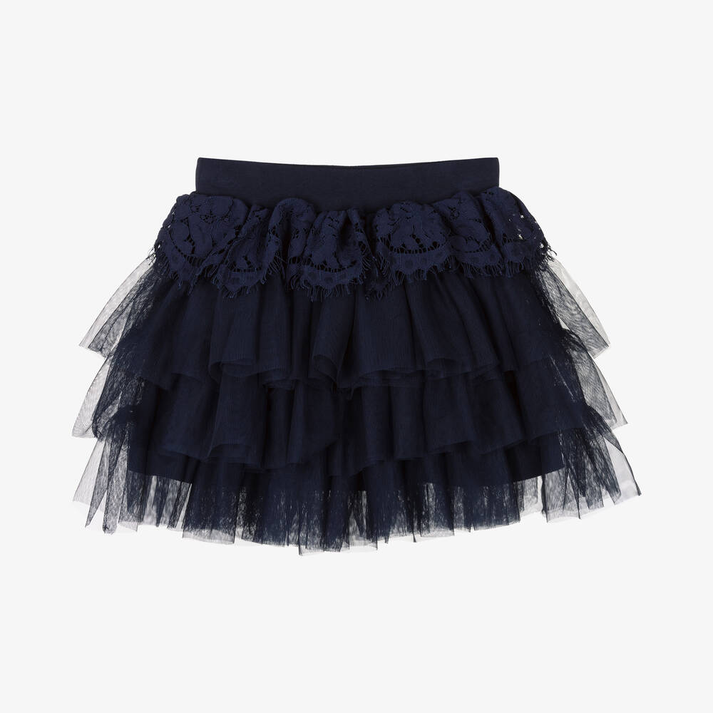 Angel's Face-Синяя юбка из тюля с кружевом | Childrensalon Outlet