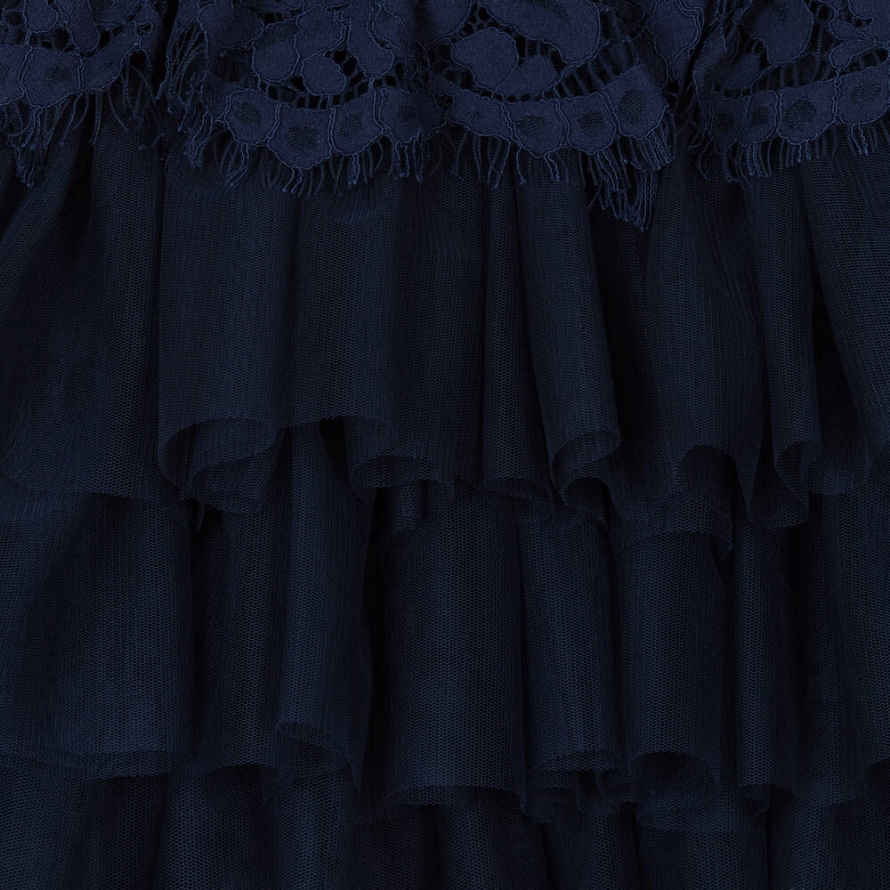 Angel's Face-Синяя юбка из тюля с кружевом | Childrensalon Outlet