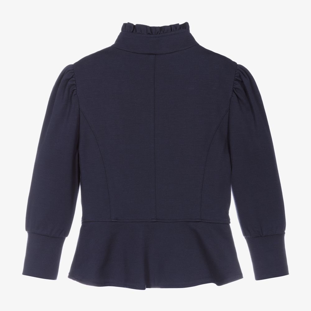 Angel's Face-Girls Navy Blue Ruffle Jacket | Childrensalon Outlet