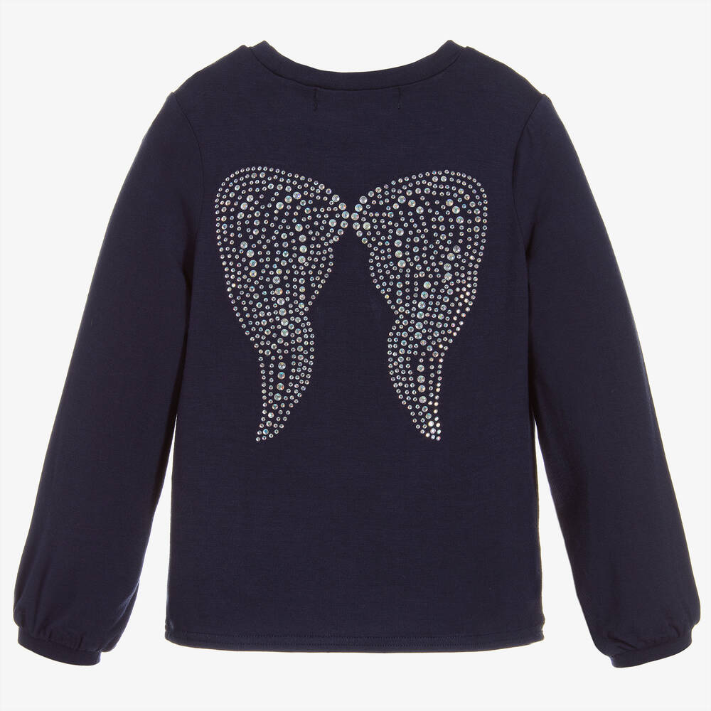 Angel's Face-Girls Navy Blue Viscose Top | Childrensalon Outlet