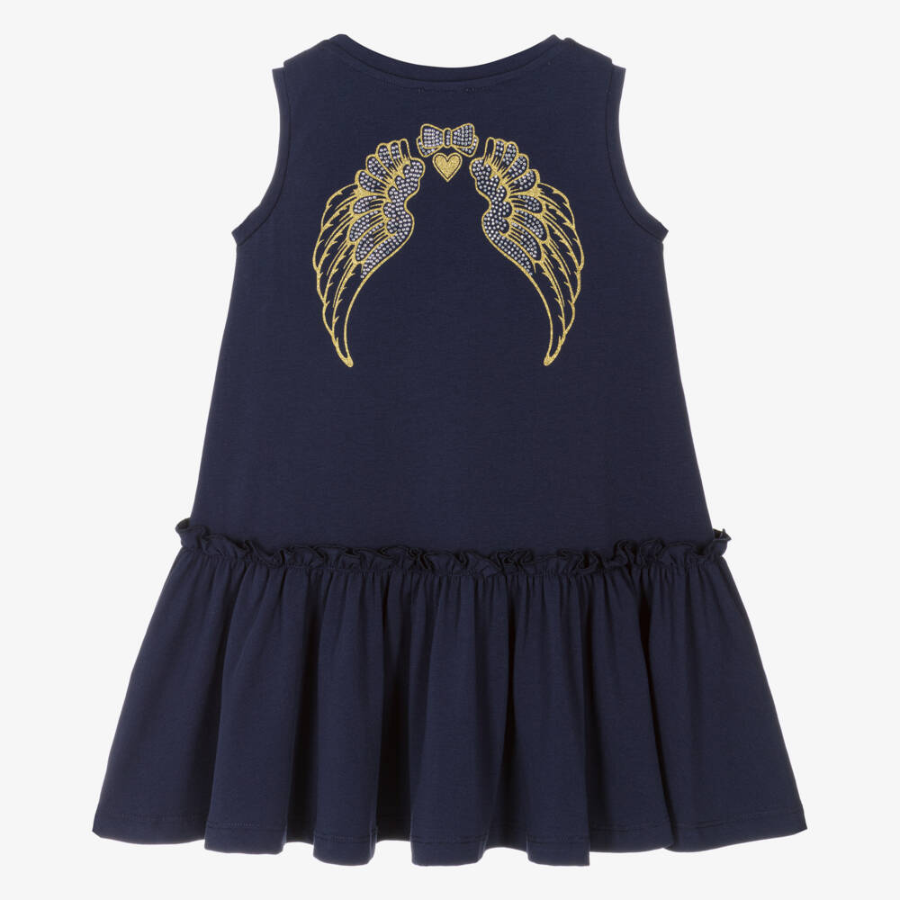 Angel's Face-Платье с крыльями синий для девочек | Childrensalon Outlet