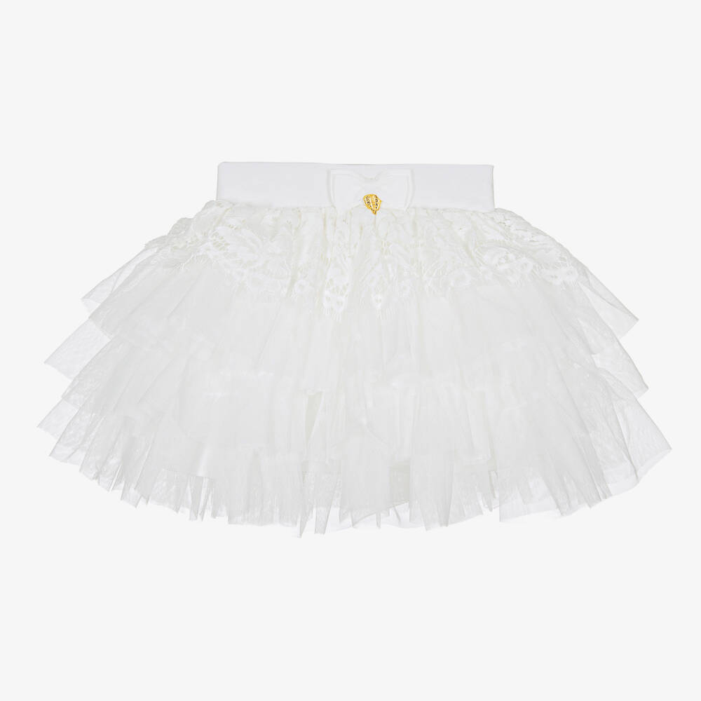 Angel's Face-Girls Off-White Lace & Tulle Skirt | Childrensalon Outlet