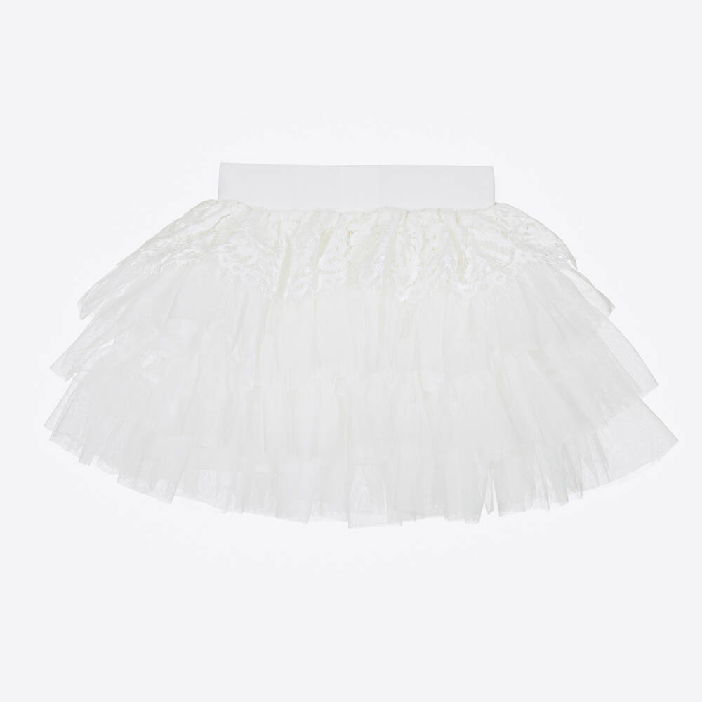 Angel's Face-Girls Off-White Lace & Tulle Skirt | Childrensalon Outlet