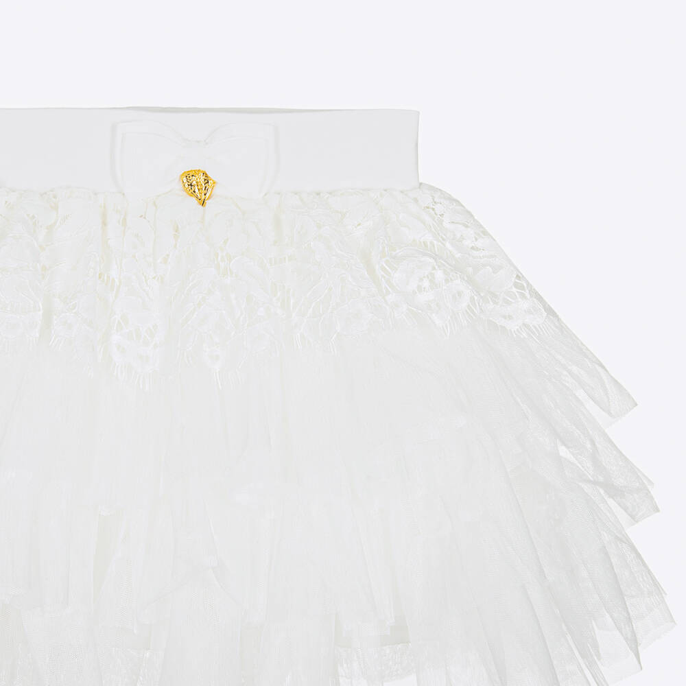 Angel's Face-Girls Off-White Lace & Tulle Skirt | Childrensalon Outlet