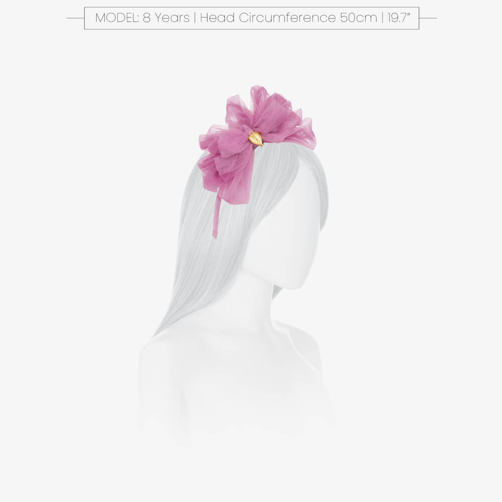 Angel's Face-Girls Orchid Lilac Tulle Bow Headband | Childrensalon Outlet
