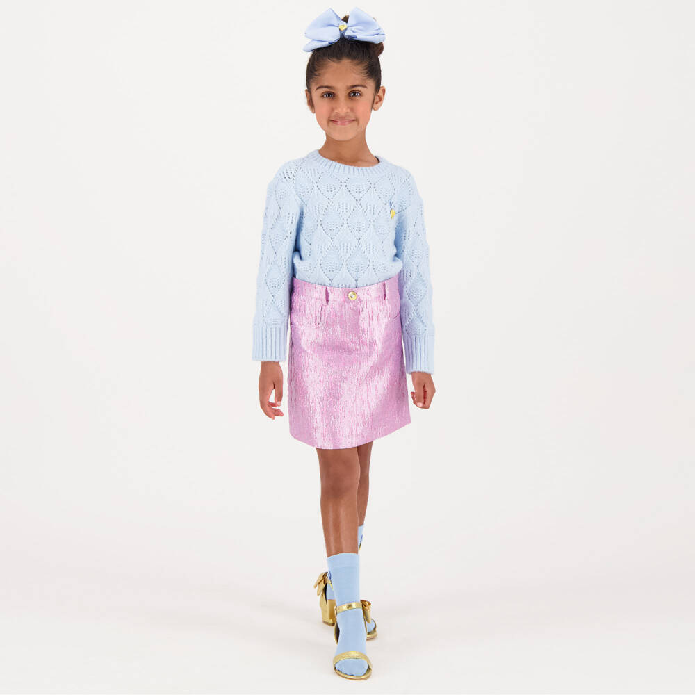 Angel's Face-Girls Orchid Pink Jacquard Skirt | Childrensalon Outlet