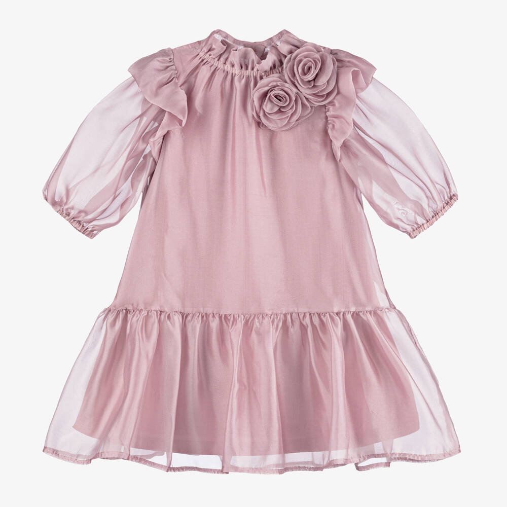Angel's Face-Girls Organza Rose Appliqué Dress | Childrensalon Outlet