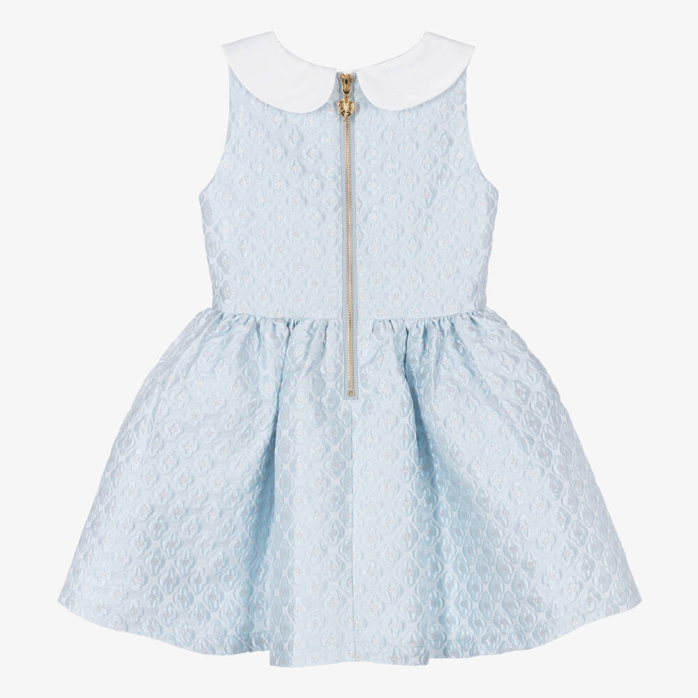 Angel's Face-Girls Pale Blue Floral Brocade Dress | Childrensalon Outlet