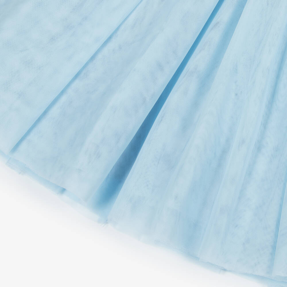 Angel's Face-Girls Pale Blue Shimmery Tweed & Tulle Dress | Childrensalon Outlet