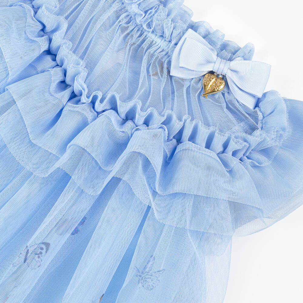 Angel's Face-Платье из голубого тюля с зайчиком для девочек | Childrensalon Outlet