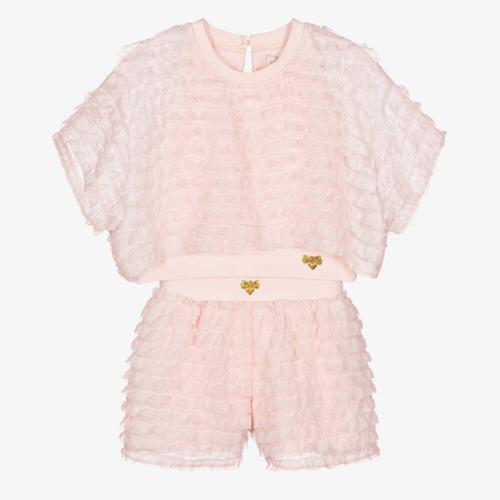 Angel's Face-Комплект шорт с рюшами из розового шифона для девочек | Childrensalon Outlet