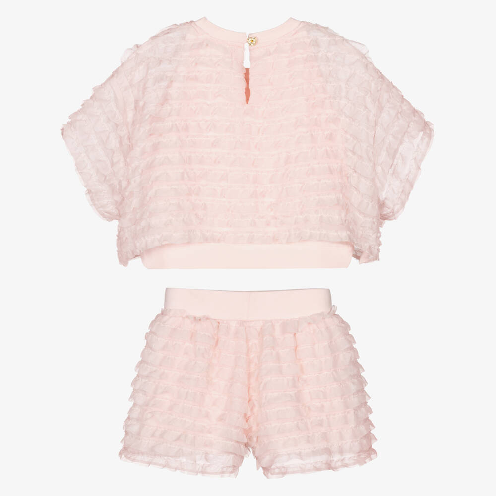 Angel's Face-Комплект шорт с рюшами из розового шифона для девочек | Childrensalon Outlet