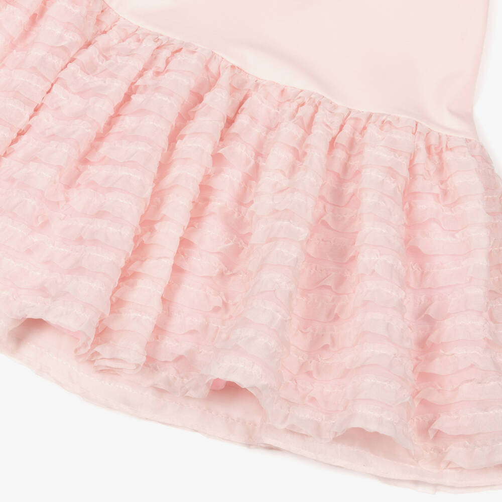 Angel's Face-Girls Pale Pink Jersey & Chiffon Ruffle Dress | Childrensalon Outlet