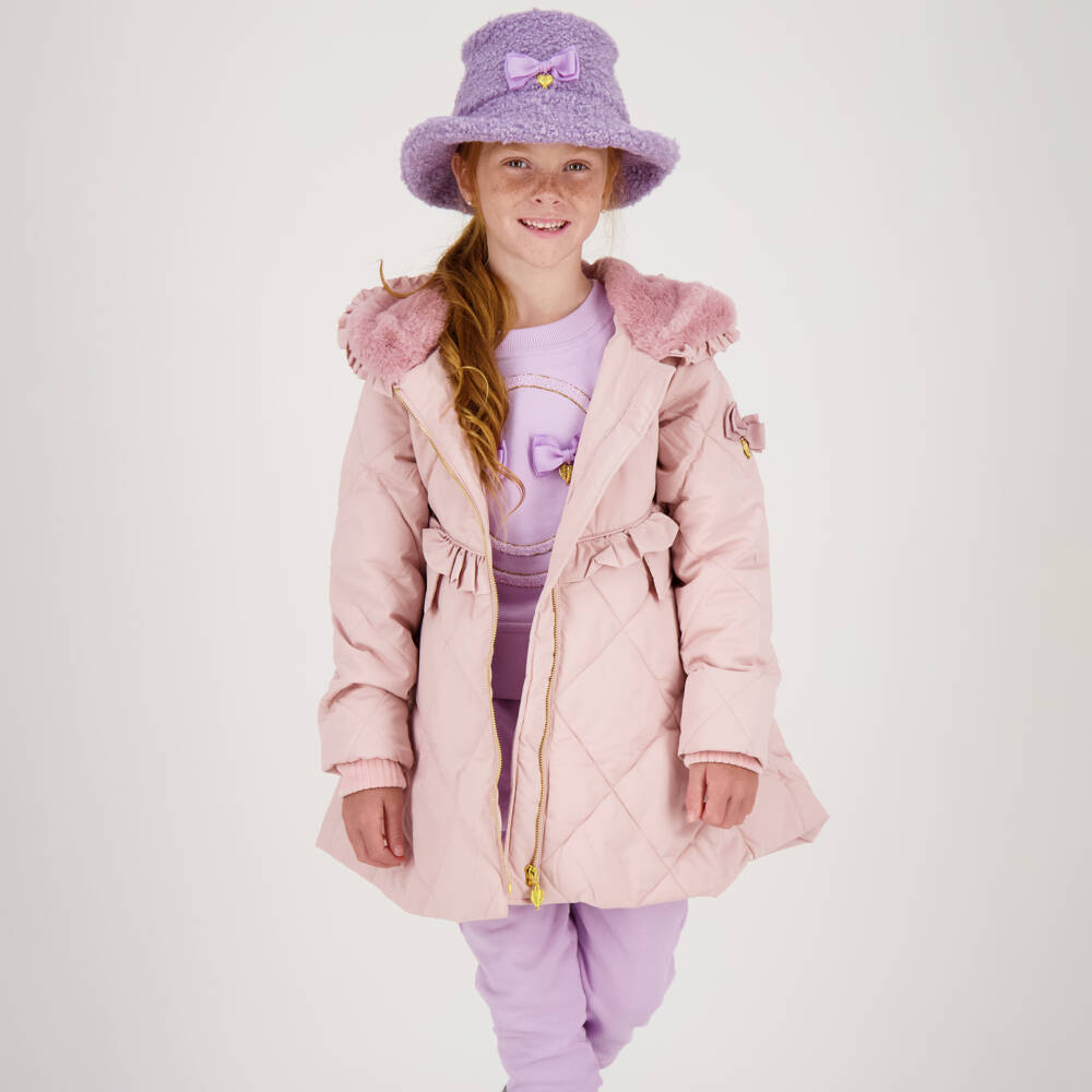 Angel's Face-Girls Pale Pink Quilted Coat | Childrensalon Outlet