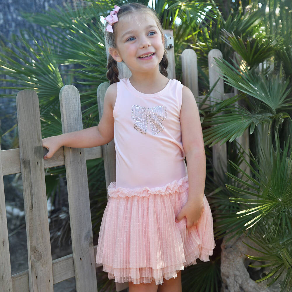 Angel's Face-Girls Pale Pink Tulle Dream Dress | Childrensalon Outlet