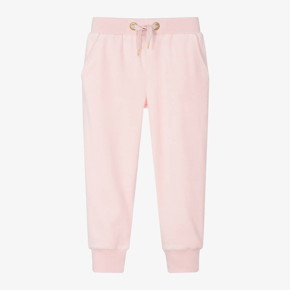 Angel's Face-بدلة رياضية قطن قطيفة لون زهري فاتح للبنات | Childrensalon Outlet