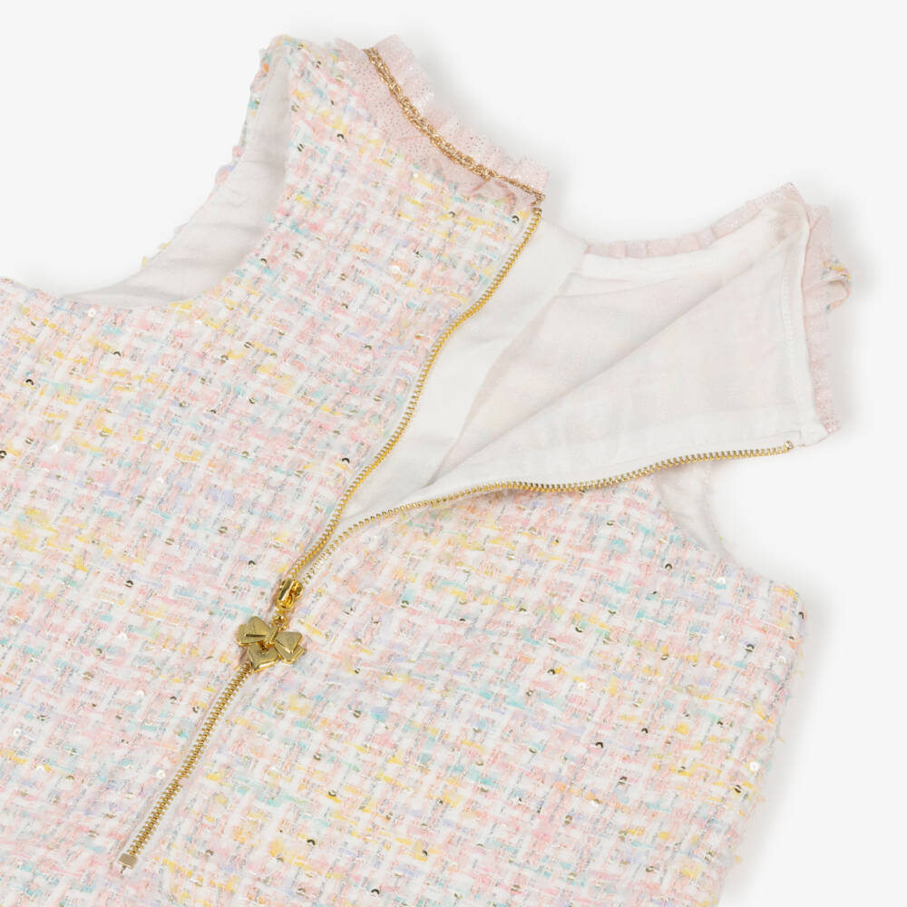 Angel's Face-Girls Pastel Pink Sparkly Tweed Dress | Childrensalon Outlet