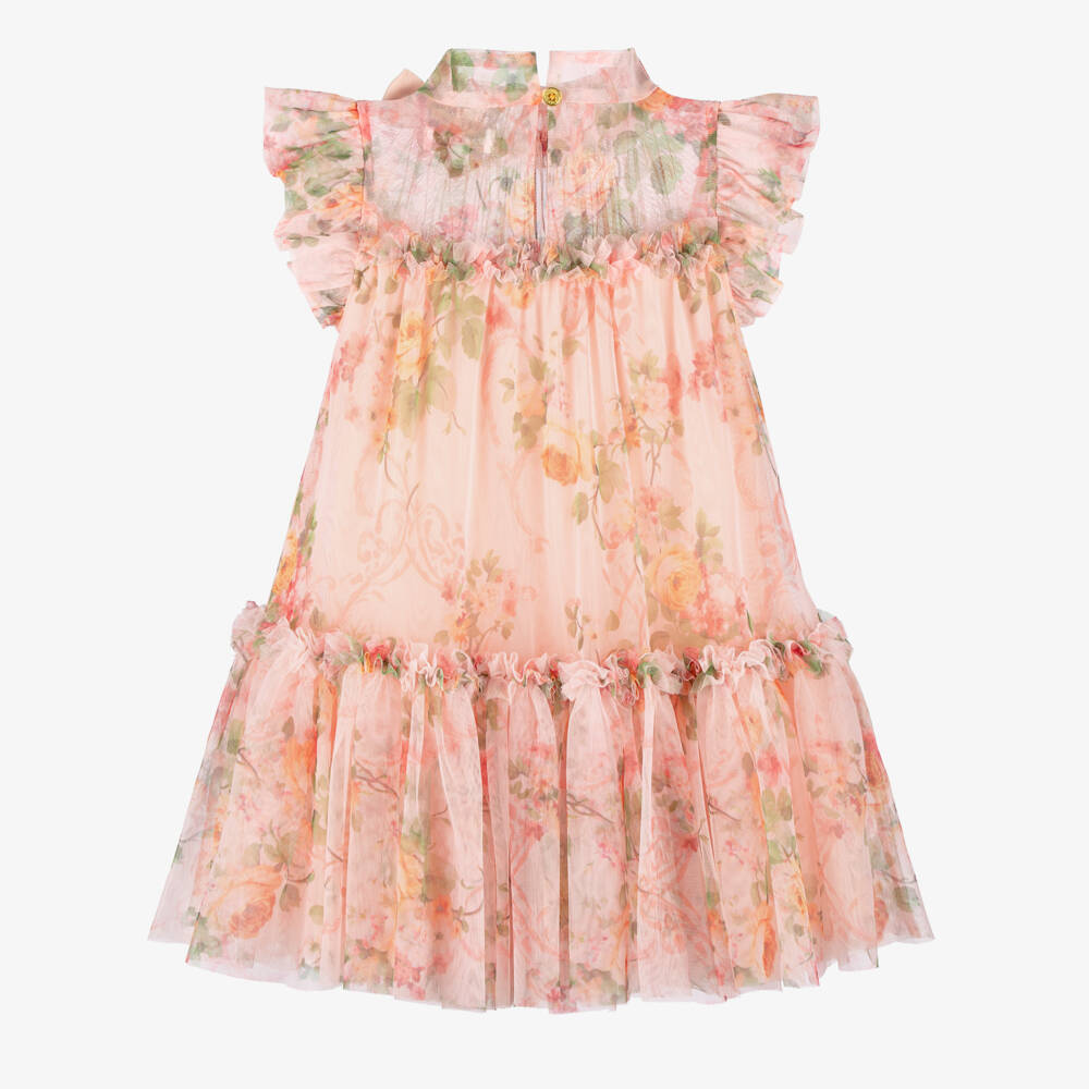 انجلز فيس-فستان زهرة الخوخ للبنات | Childrensalon Outlet