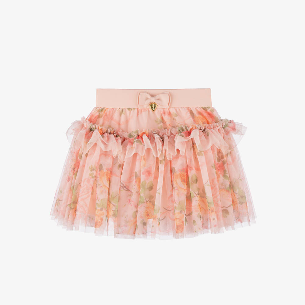 Angel's Face-Girls Peach Blossom Tulle Skirt | Childrensalon Outlet
